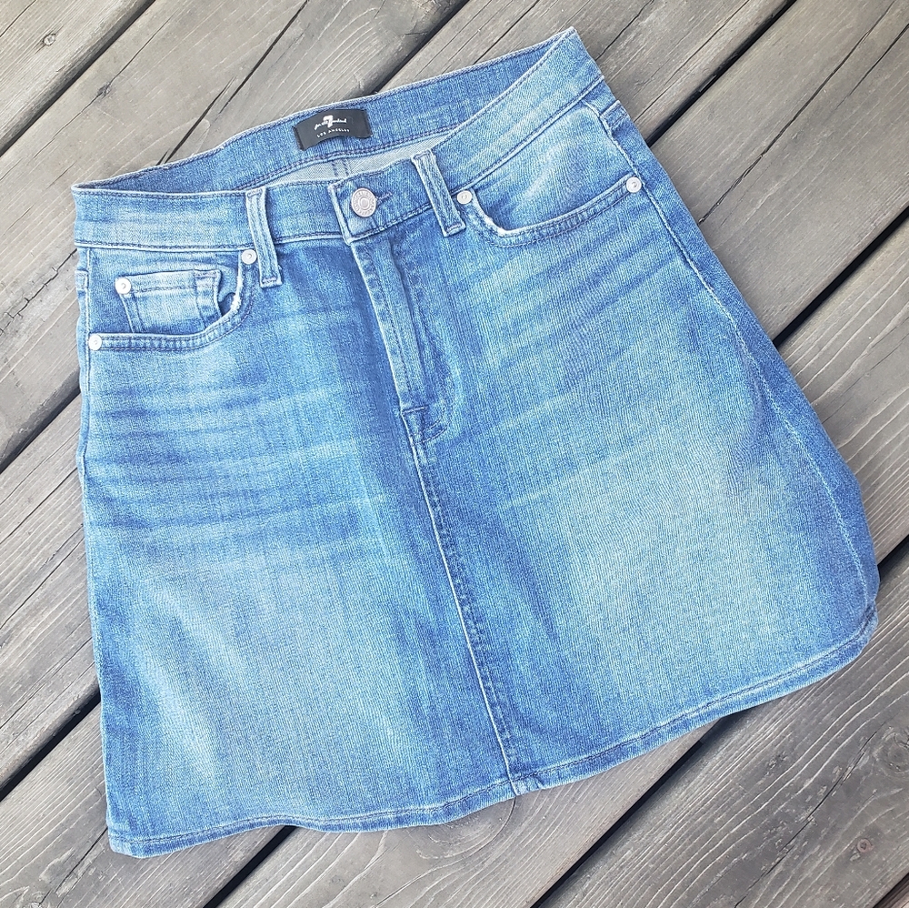 7 for all mankind | denim mini skirt